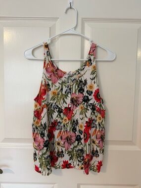 Somedays Lovin Floral Tank Top — White, Pink, Red, Green, Black, Yellow, medium